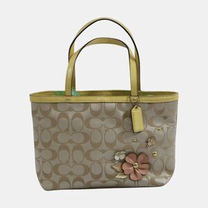 Coach Mini Signature Floral Appliqué Tote Bag – Excellent Condition